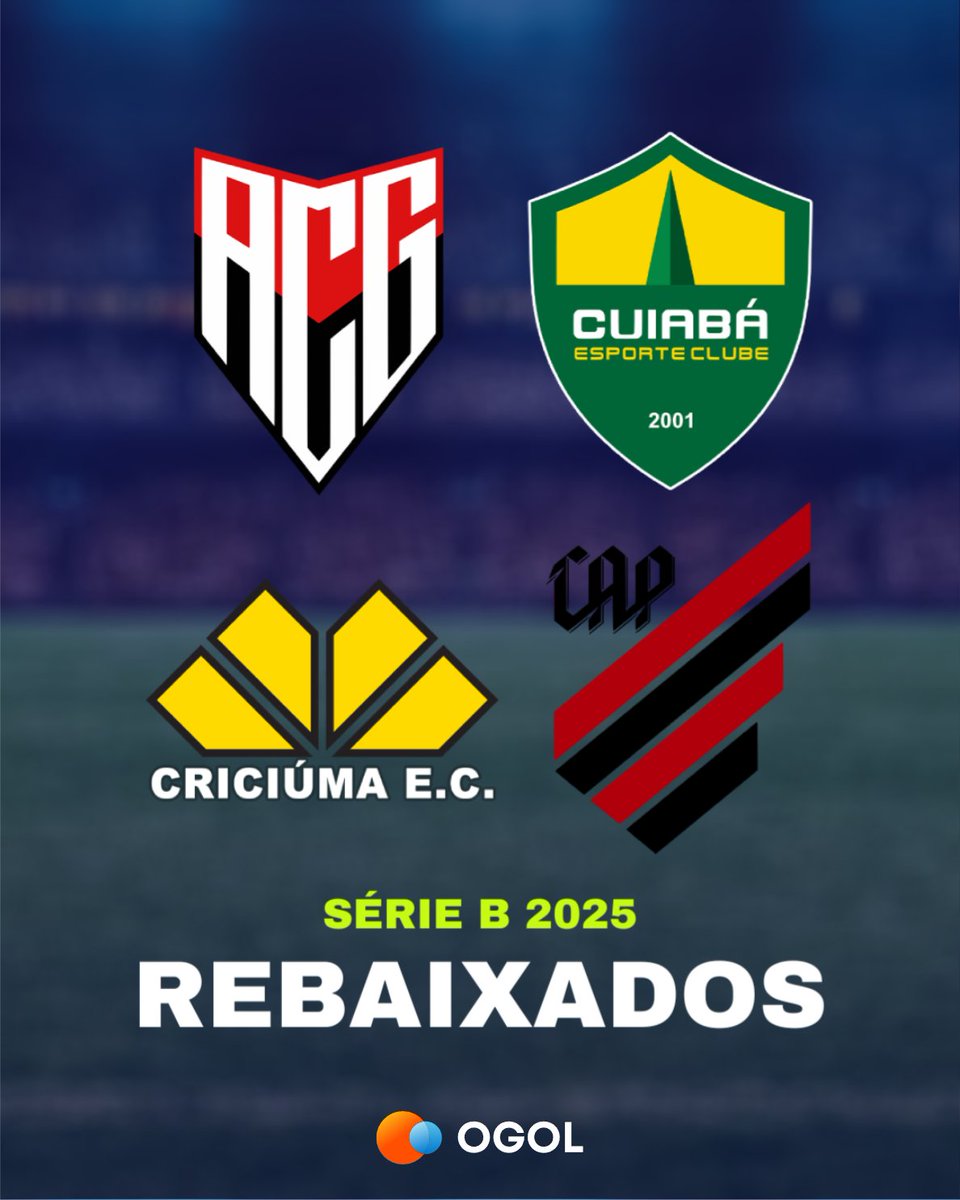 ogolcombr's tweet photo. Athletico Paranaense foi o quarto clube rebaixado 🫣
Confirmado os quatro clubes para a Série B 2025!
#BrasileiraoBetano #brasileirao #atleticogo #cuiabaec #criciumaec #athleticoparanaense https://t.co/nCD0Djc9Yc