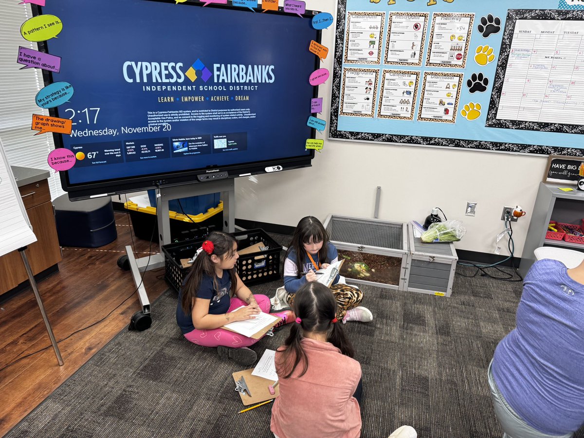 So much greatness going on from small group teaching to collaborative learning to real life demonstrations … these Lamkin Leopards are giving it their all! ☺️ #cfisdmath #cfisdscience
