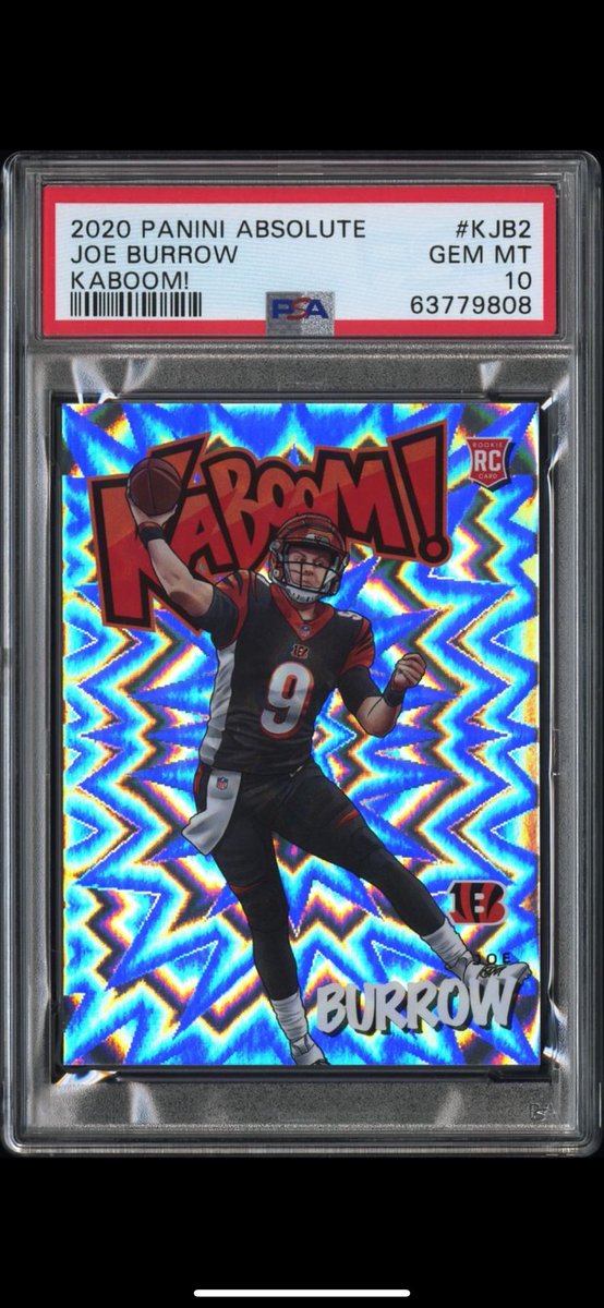 matt_balmforth's tweet photo. ‘22 Josh Allen Colorblast Psa 10 - 1500
‘20 Joe Burrow Kaboom Psa 10 - 6300
‘20 Joe Burrow Auto - Blue Psa 10 - 5500 https://t.co/gKRiSrqd1I