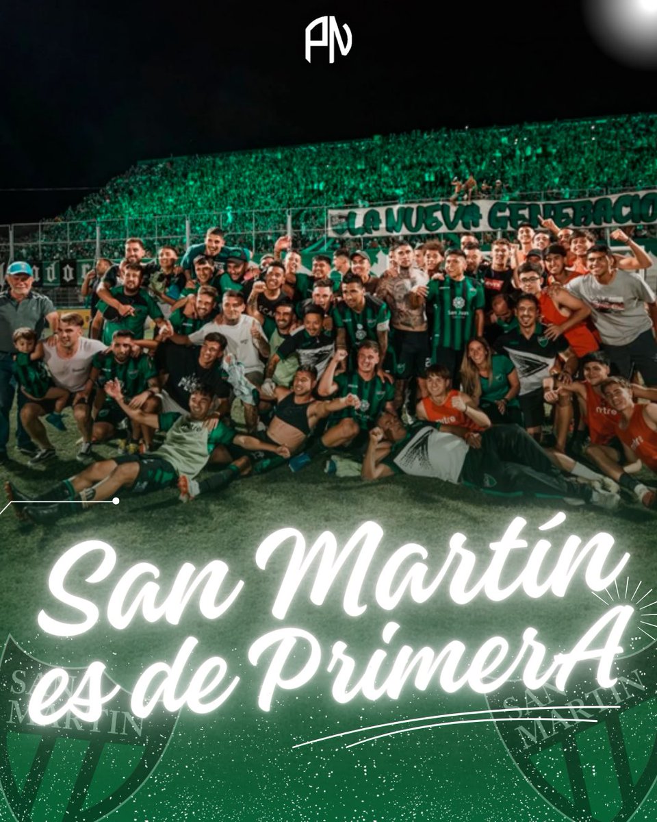 Primeranaciona's tweet photo. 🤯⚫️🟢 𝗦𝗔𝗡 𝗠𝗔𝗥𝗧𝗜́𝗡 𝗗𝗘 𝗦𝗔𝗡 𝗝𝗨𝗔𝗡 𝗘𝗦 𝗗𝗘 𝗣𝗥𝗜𝗠𝗘𝗥𝗔

Venció a Gimnasia de Mendoza en la final y jugará en la MÁXIMA CATEGORÍA después de 5 años. 🤯 https://t.co/lIcFnaNKtU
