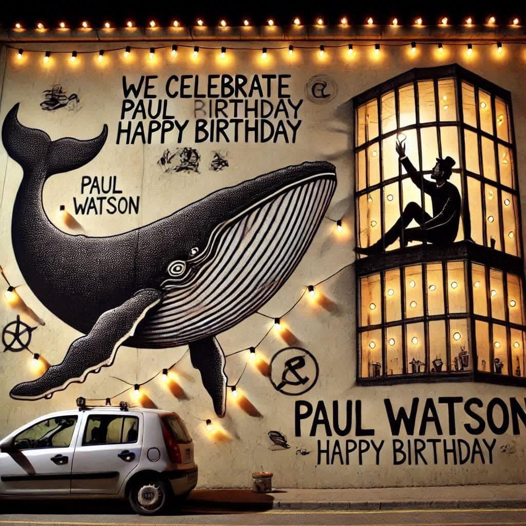 PatrickFavrel's tweet photo. Happy Birthday #PaulWatson and #freedomsoon ❗🐬🐳🐋 https://t.co/M93WkutbZF