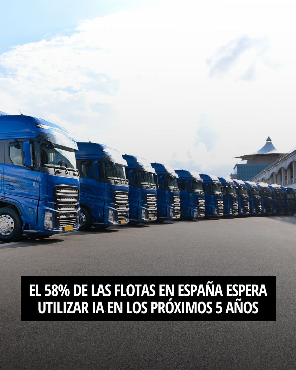 TranscardES's tweet photo. 💡 El 58% de los gestores de flotas en España planea usar la inteligencia artificial en los próximos cinco años 🚛🤖

📊 Un estudio revela que la IA, el aprendizaje automático y los vehículos eléctricos serán las tecnologías con mayor impacto en la gestión de flotas del futuro. https://t.co/CU5F06ghI6