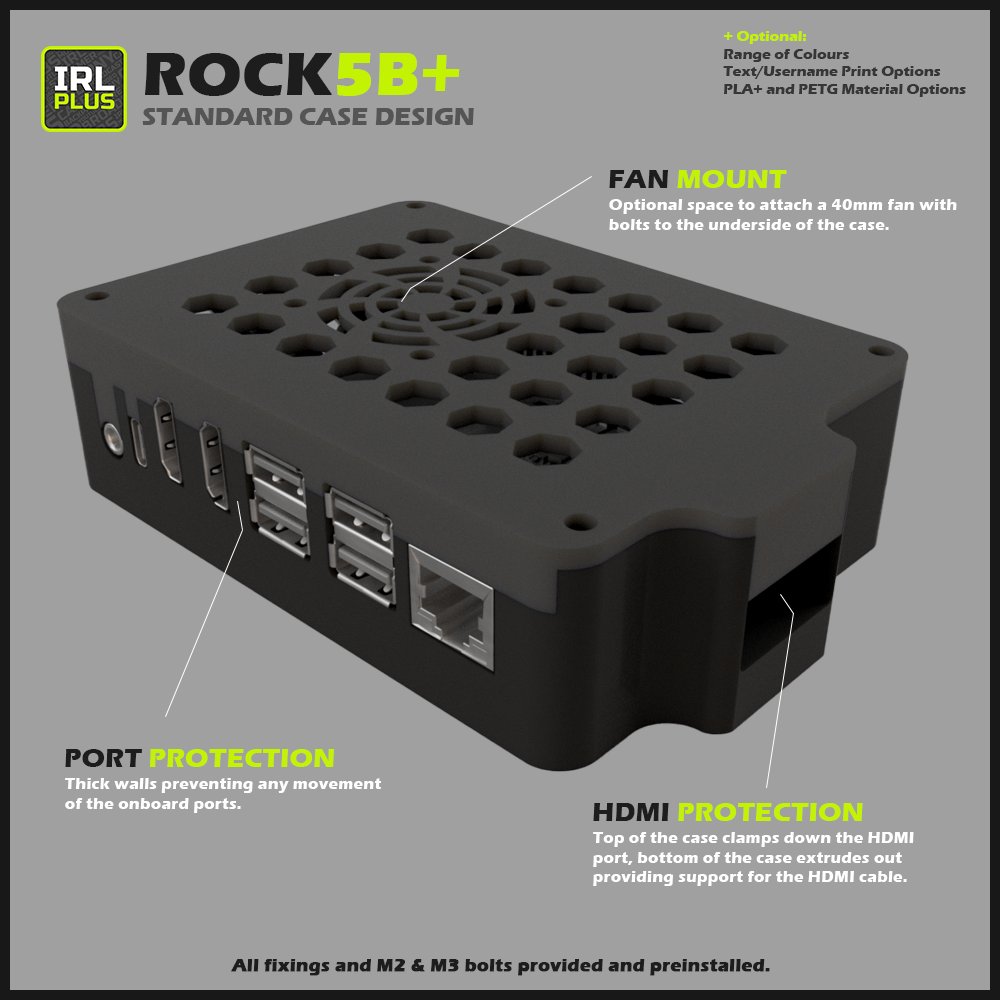 IRLPlusUK's tweet photo. 👀We have a couple of new case design options, this time for the new Rock5B+ board - one with optional HDMI port protection, the other with full secure cable clamping.  

Lots of options and colours to customise your ideal setup 👉 https://t.co/qQhpWiLJn8 https://t.co/dYNVoPIL9m