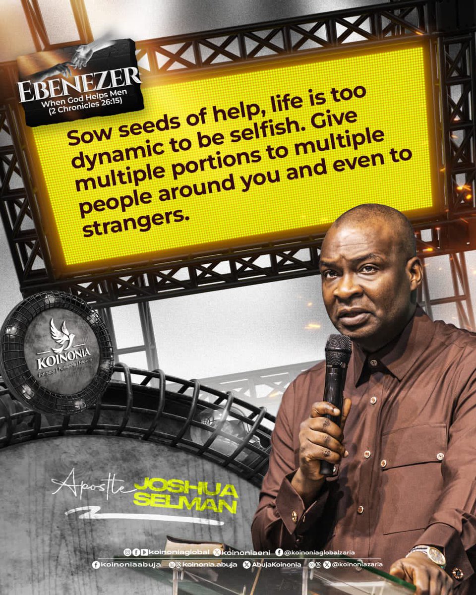 koinoniaeni's tweet photo. #ApostleJoshuaSelman
#Ebenezer
#WhenGodHelpsMen
#KoinoniaAbuja
#KoinoniaZaria
#KoinoniaGlobal https://t.co/GvwQxnFbVl