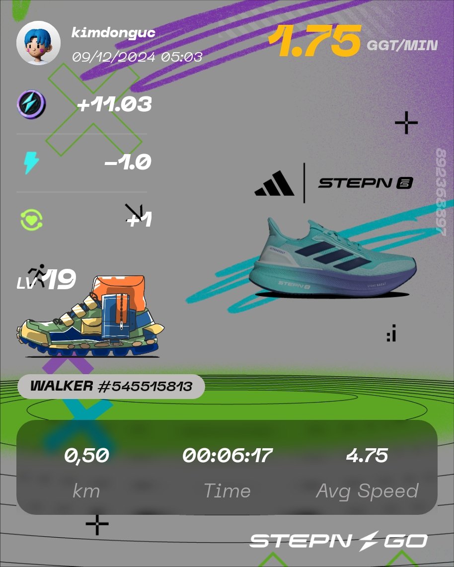 Here's my participation to #STEPNGOxadidas physical Ultraboost 5 Contest! Check <a href="/Stepnofficial/">STEPN GO</a> for more details!