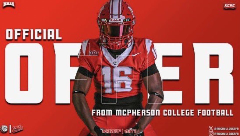 Extremely blessed to receive my 4th college offer from McPherson College! <a href="/CoachSmith100/">Coach Smith</a> <a href="/WWHS_Football/">Windermere Football</a> <a href="/PrepRedzoneFL/">Prep Redzone Florida</a> <a href="/OrangeSportsOMG/">Orange Observer Sports</a> <a href="/KTSStrength/">Keller Training Systems</a> <a href="/CoachCassin7/">Jon Cassin</a> <a href="/CenFLAPreps/">Central Florida Preps</a> <a href="/in_huddle/">InTheHuddleScouting</a> <a href="/CoachBsimms/">Brian Simmons</a> <a href="/FHS7v7ACollLink/">FHS7v7A College Link</a>