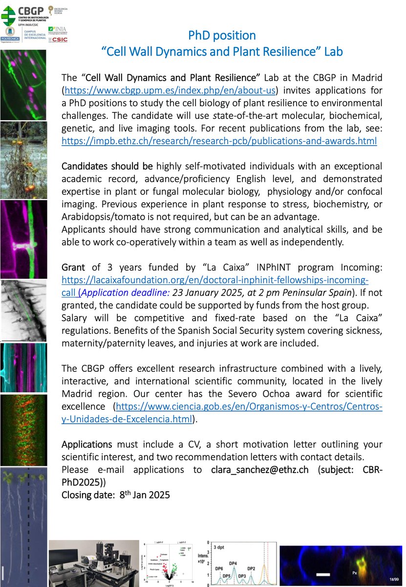 PhD position avaiable at the <a href="/CBGP_Madrid/">CBGP</a> with Clara Sánchez in Madrid, Spain. Share to anyone interested please! Open to international and national students.