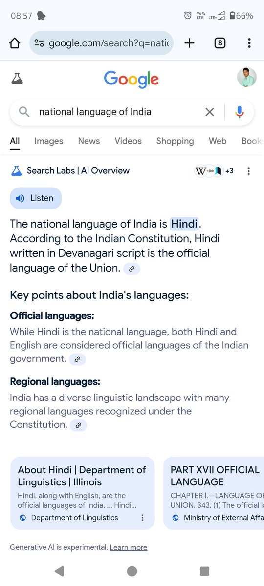 NameIsGirish's tweet image. Google India once again showing hindi as  national language, radicolous things by Google #BanGoogle #Hindiimposition