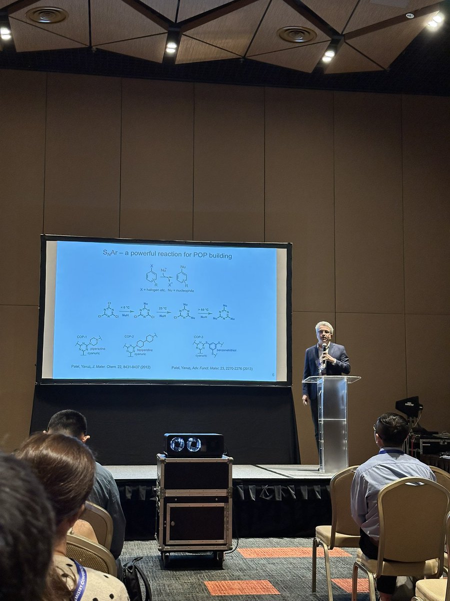 <a href="/caferyavuz/">Cafer T. Yavuz</a> <a href="/theyavuzlab/">Yavuz Lab</a> from <a href="/KAUST_News/">KAUST</a> is telling us about all the cool stuff POPs can do! #sicc12 In Singapore