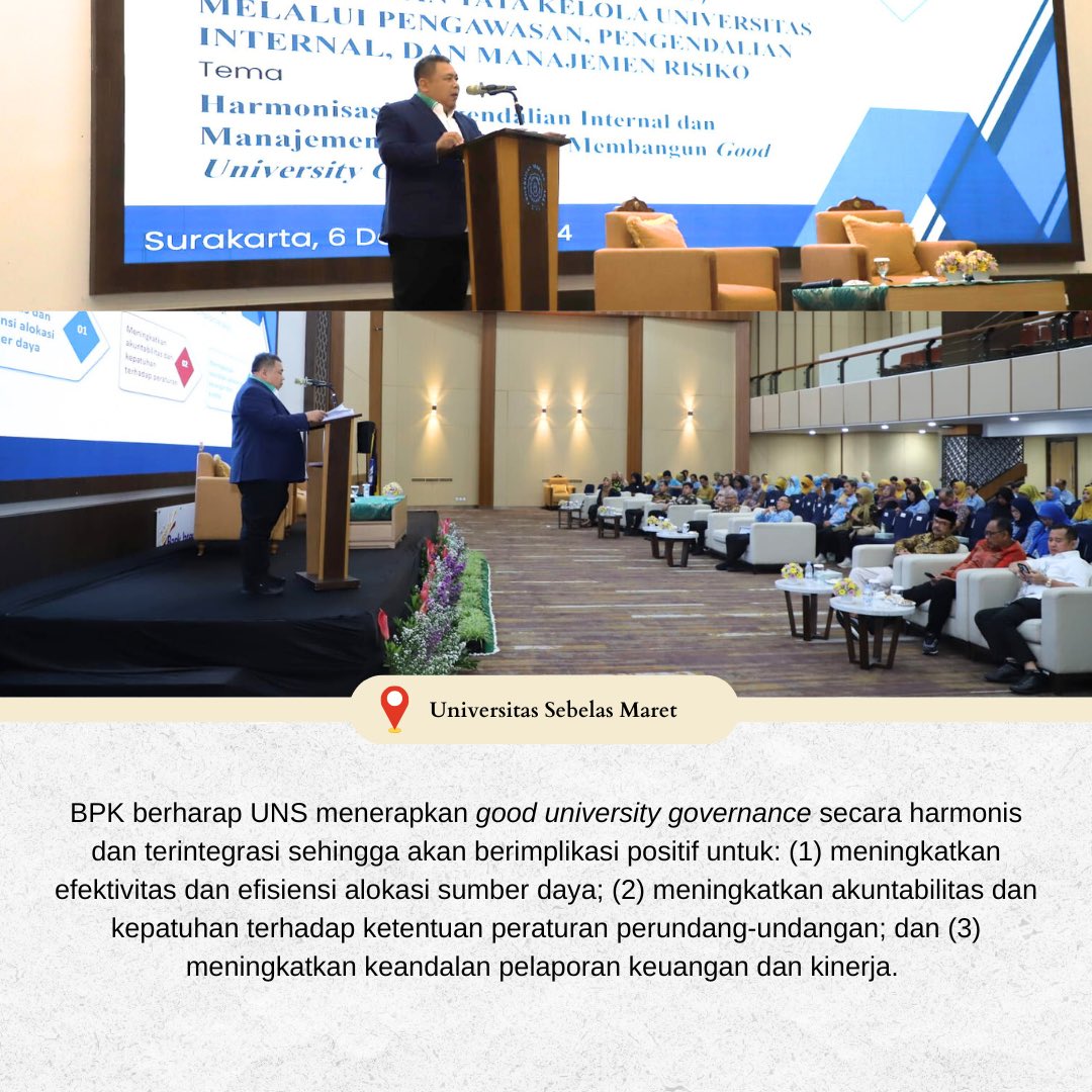 bpkrisulut's tweet photo. Anggota BPK Fathan Subchi Mendorong UNS Menerapkan Good University Governance

Selengkapnya: https://t.co/gygKntTHEK

#bpkri 
#bpksulut https://t.co/x8qOqRbFaa