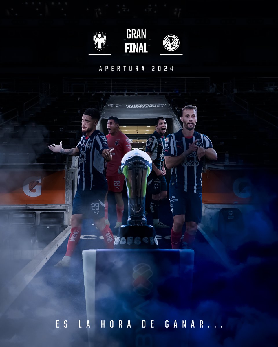 Rayados's tweet image. ¡Cerraremos en Casa!🏟️💙🤍

Enfrentaremos al @ClubAmerica en la #GranFinal del #Apertura2024.⚽️🔥

¡Es la hora!👉🏼⌚️¡El Monterrey y su gente vamos por el campeonato! 🗣️