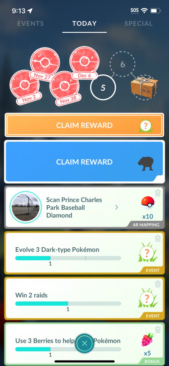 tiggaplease's tweet photo. @NianticHelp this isn’t a complaint just wondering how this happened? My son opened his game and this was in the field research randomly. How? It was a dex entry so appreciate it! Just can’t figure out how it happened! https://t.co/5kZ6GomOnx