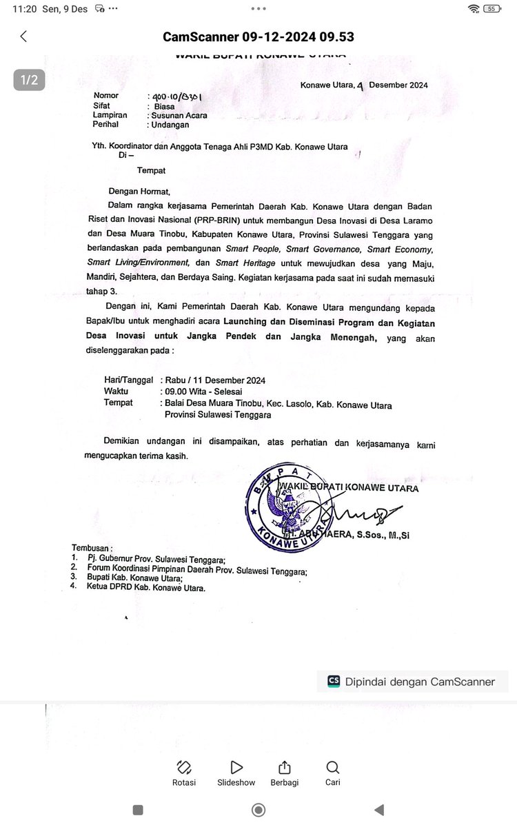 Kunjungan Mendes PDT ke Kab.Konawe Utara - Sultra, Tgl 11 Desember 2024
@kemendespdtt
<a href="/bpsdmkemendesa/">Bpsdm Kemendesa</a>
<a href="/YandriSusanto/">Yandri Susanto</a>
<a href="/ArizaPatria/">Ariza Patria</a>
<a href="/NursaidM/">Nursaid Mustafa</a>
<a href="/tppkemendes/">TPP KEMENDES</a> 
<a href="/tppisultra/">TPPISULTRA</a>