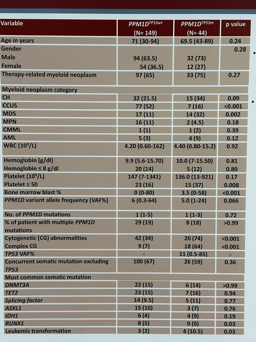 TalhaBadarMD's tweet photo. #ASH24 #Poster_session #PPM1Dm myeloid neoplasm: clonal characteristics and outcome with or without #TP53m #leusm #mdssm @MrinalPatnaik @MayoCancerCare @MayoCancerCare 1/2 https://t.co/cFw3cKLC6u