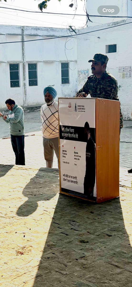 Today, as I start day 3 of the , People's Walk against Drugs pls see this pic. An army contingent is walking along to motivate Punjab’s youngsters because the traditional recruitment area that once produced the best soldiers has dried up. Many youngsters have either emigrated or