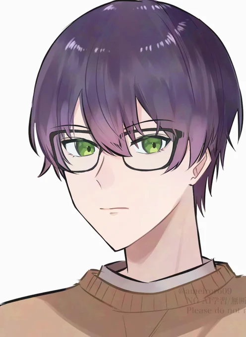 髪の毛描き分けたはずなのにほぼ一緒じゃないこれぇ!?表現足んなかったか 