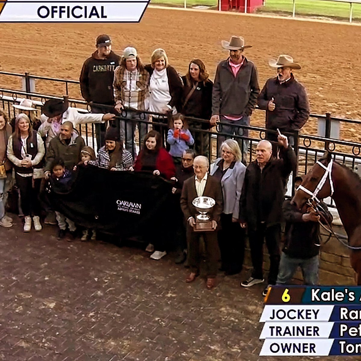 InnovationDavis's tweet photo. Meet Kale's Angel. Trained by client Peter Miller and co-owned by @TKagele. Named for Tom's young cousin Kale Robinson who unexpectedly passed away at 17 this past February. The 2yo Complexity colt won the Advent Stakes @OaklawnRacing before the cheering (and I'm sure teary) eyes of his family, including his parents and grandparents. Pointing to heaven in the winner's circle, Tom paid tribute to the colt's beloved namesake who just might have had a part in the win. Next stop? Maybe the Arkansas Derby. 🙏  Congratulations Tom and thank you for sharing the story. 

Kale's Angel one to watch. For many reasons.

More on that story here: 
https://t.co/Ud0NdvQlYP

📷 Coady Media race photo