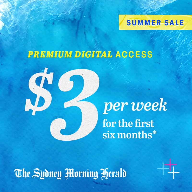 smh's tweet photo. The Herald Summer Sale is on. Subscribe now to save 50% on Premium Digital access. *Terms apply.
