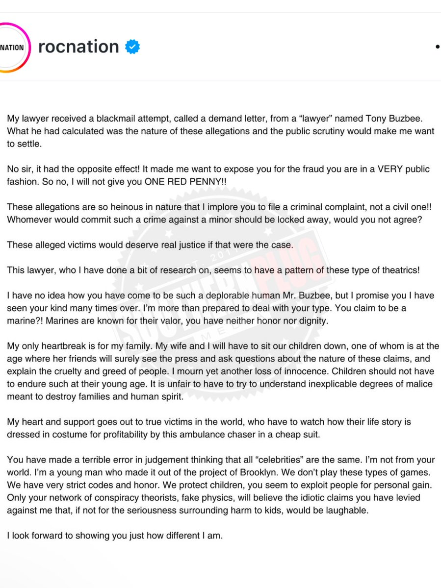 SouthernPlug's tweet image. Jay-Z responds to rape allegations