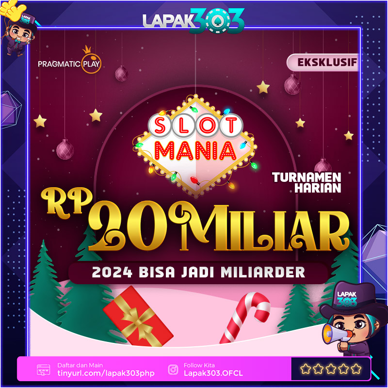lapak303ofc's tweet photo. ✨💎 Turnamen Harian Pragmatic Play Slot Mania di LAPAK303 kembali dengan total hadiah Rp 20 MILYAR! Setiap putaran slot bisa mengubah hidupmu. Raih keberuntunganmu sekarang! 🎉💰 https://t.co/AcxifVoyv8