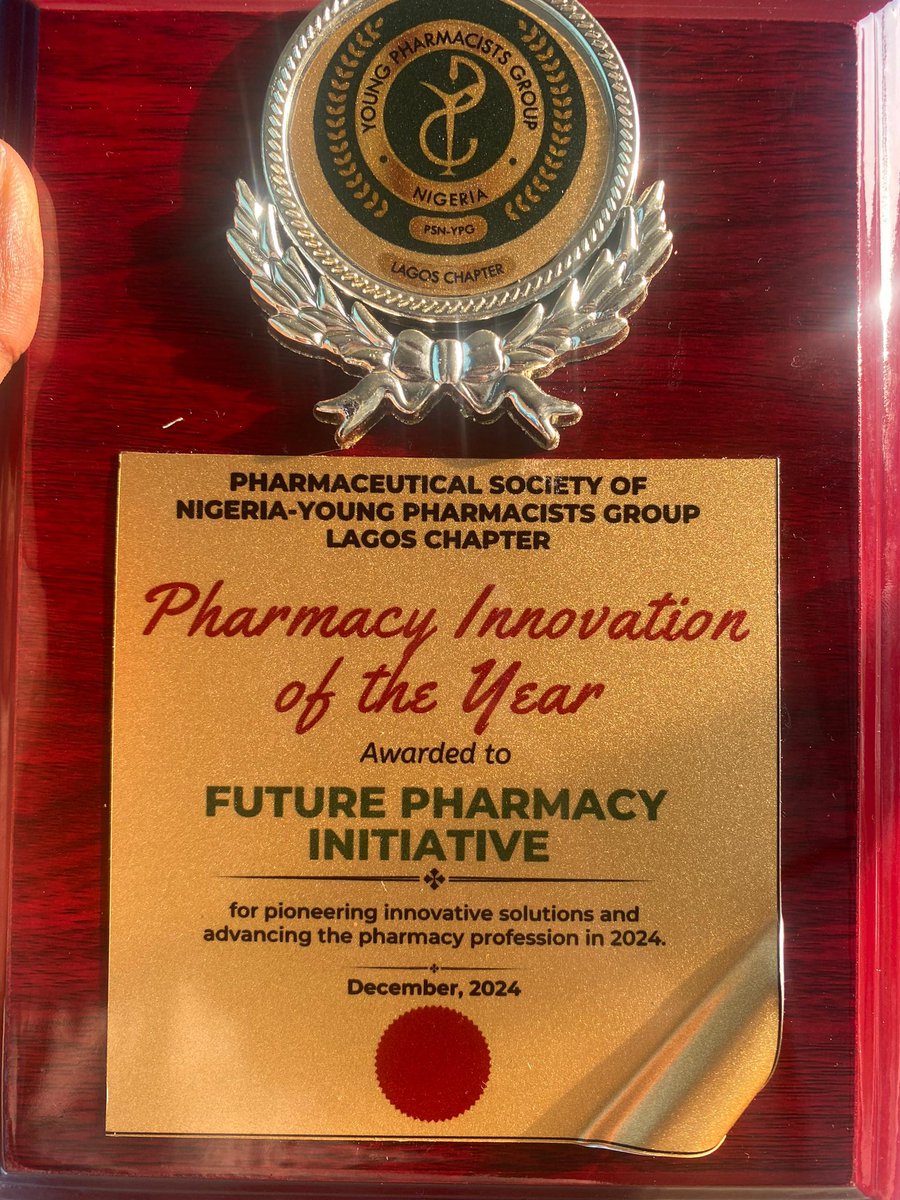 TheFPInitiative's tweet photo. Pioneering a Brighter Future for Pharmacy: Future Pharmacy Initiative recognized as Pharmacy Innovation of the Year!!!!

Congratulations to us!!!

With Love, 
Future Pharmacy Initiative 💙💙💙
#psn #psnypg #psnypglagos #pharmacyinnovation #fpi https://t.co/mYRywO0Jra