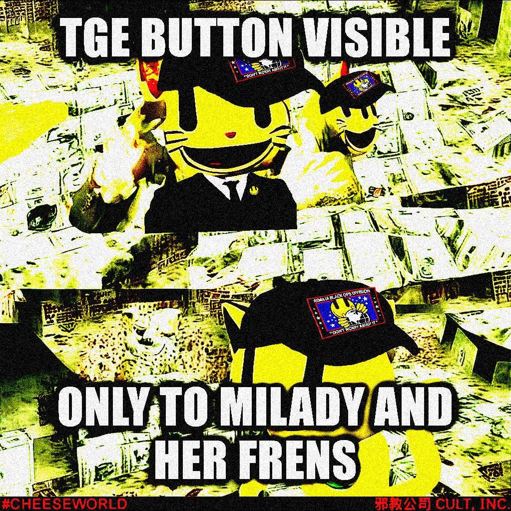 N3W3RAMAK3R's tweet photo. Imagine not knowing the $CULT TGE claim period ended 2 days ago & now you're just stuck studying these esoteric #cheesworld memes trying to figure it out but it's already too late, Miladys in control π§ππ€¬π«΅πΉ https://t.co/sx9pDu2WnI