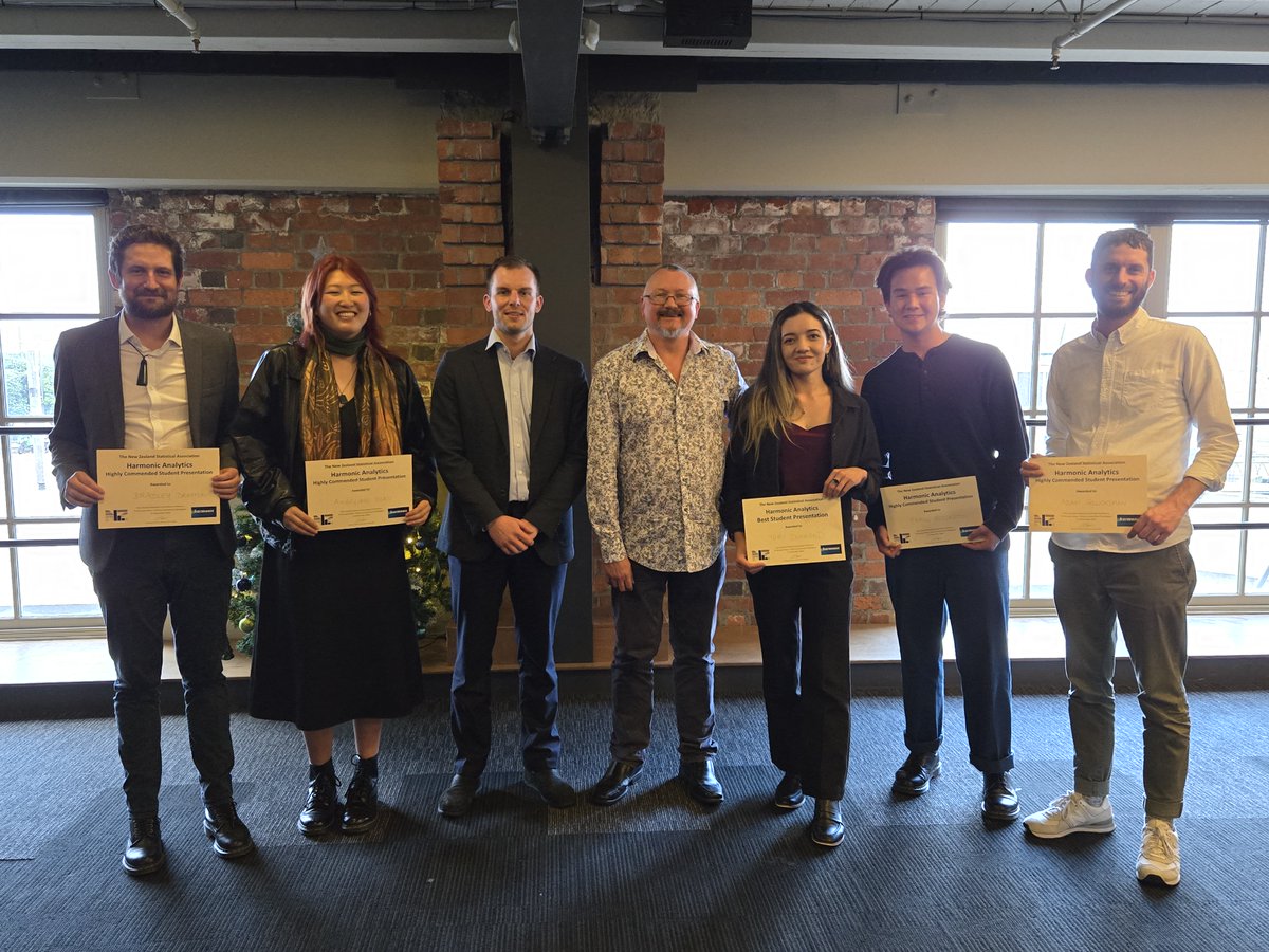 A huge congratulations to Tori Diamond who was awarded Best Student Talk at the NZSA conference last week! Highly commended went to Bradley Drayton, Angeline Xiao &amp; Tarin Eccleston also from the department and Adam Glucksman from  Victoria University of Wellington.