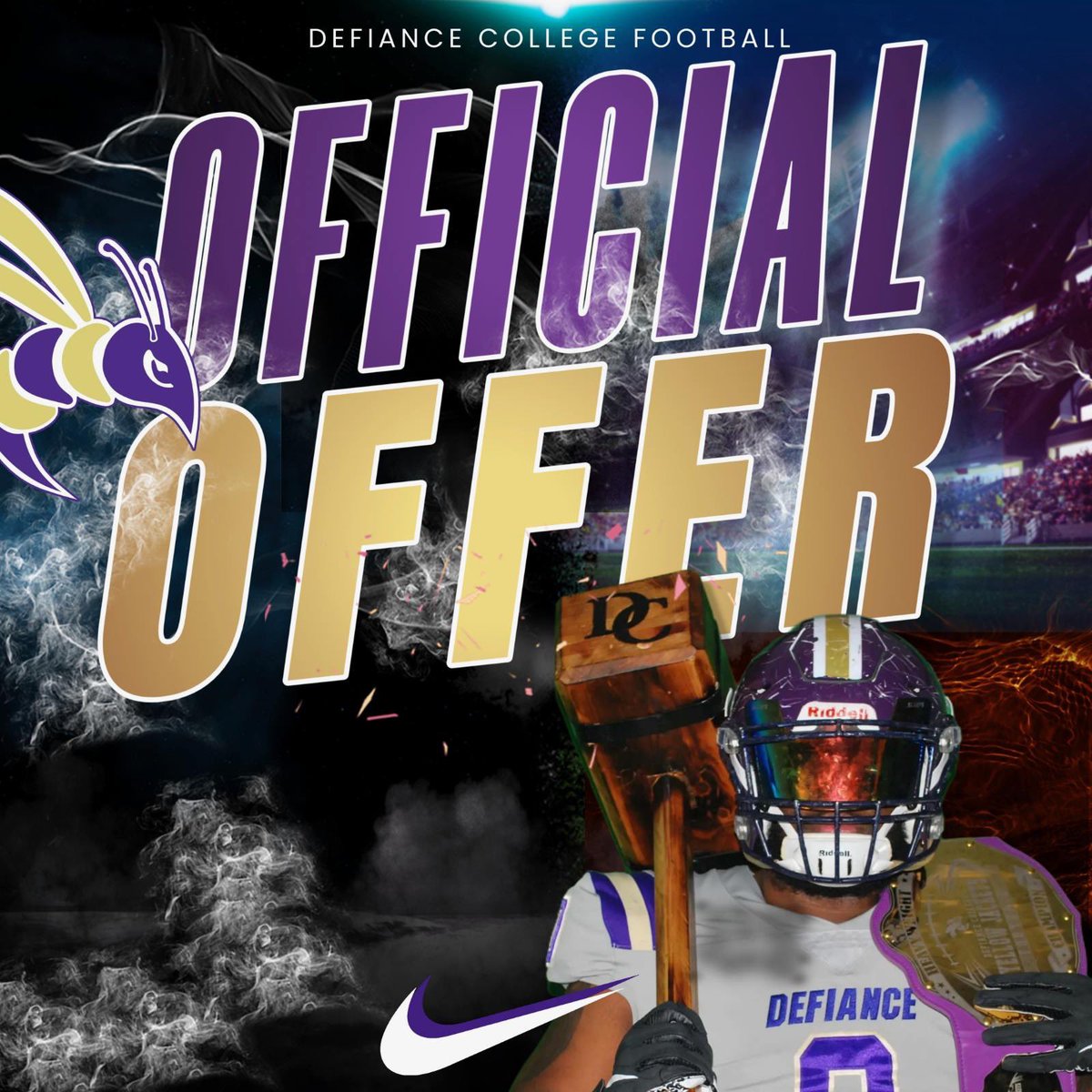After a speaking with <a href="/CoachShort4/">Bryce Short</a> ! I’m blessed to receive an Official Offer from <a href="/DefiCollegeFB/">Defiance College Football</a>!