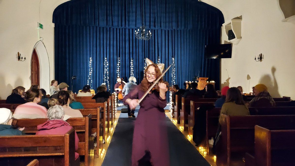 08.12.24 #wncapad24 Playing and dancing at our special fairylit Balkan fairytales festive family evening today - with huge thanks to <a href="/SallyPommeStory/">sally pomme clayton</a> our favorite storyteller for a brilliant show <a href="/HeritageFundUK/">The National Lottery Heritage Fund</a> <a href="/bereavementser1/">Bereavement Services Lambeth</a> <a href="/fownc1837/">Friends of West Norwood Cemetery (FOWNC)</a>