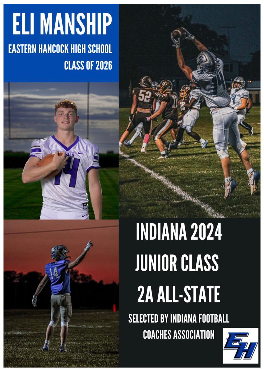 Honored to be named to the IFCA 2A Junior All State team. Thank you to all those who helped me reach this goal. Already working towards next season! <a href="/fbcoachech/">Pat Echeverria</a> <a href="/DFO_AJ/">Andrew Foster Jr.</a> <a href="/FFBallAllDay/">Sam Erman</a> <a href="/Bryan_Ault/">Bryan Ault - Midwest Scout</a> <a href="/PrepRedzoneIN/">Prep Redzone Indiana</a> <a href="/IndySportsZone/">Indy Sports Zone</a> <a href="/Indyrecruit_/">IndyRecruit</a> <a href="/INFBCoaches/">IFCA</a> <a href="/sixstarfootball/">Six Star Football | PLUS+</a>