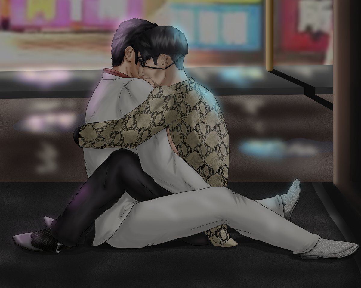 TTovaras's tweet photo. Sometimes I remember I can draw shit. And I do love drawing #kazumaji . So have some because I love these two fuckers. https://t.co/4qh9J7aoUE