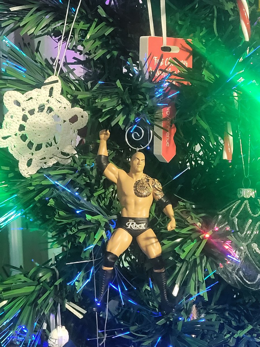 Drewhansen24's tweet photo. @wwe @TheRock I have the most electrifying christmas tree in sports entertainment https://t.co/NAbm5A4SBN