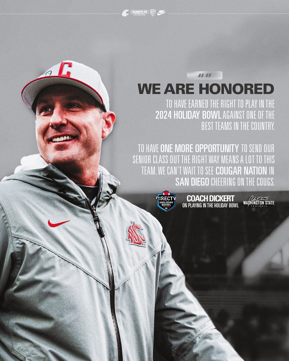 .<a href="/CoachDickert/">Jake Dickert</a> on receiving an invite to the <a href="/holidaybowl/">Holiday Bowl</a> 🙌