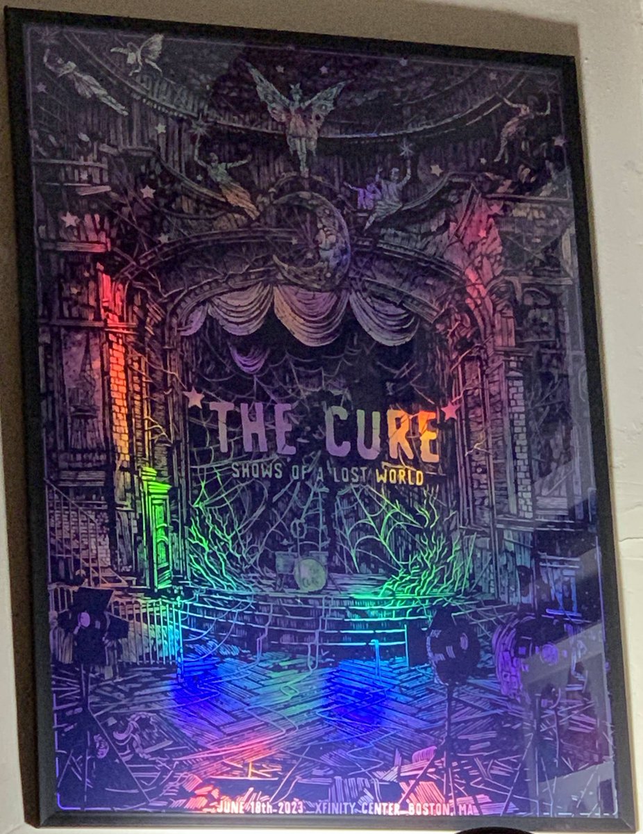 <a href="/LlSTENlNG_PARTY/">Tim's Listening Party</a> This gorgeous poster by <a href="/tinymediaempire/">Daniel Danger</a> and its changing colors -- a wonderful momento of the fantastic <a href="/thecure/">The Cure</a> show at the <a href="/XfinityCenter/">Xfinity Center</a> in 2023