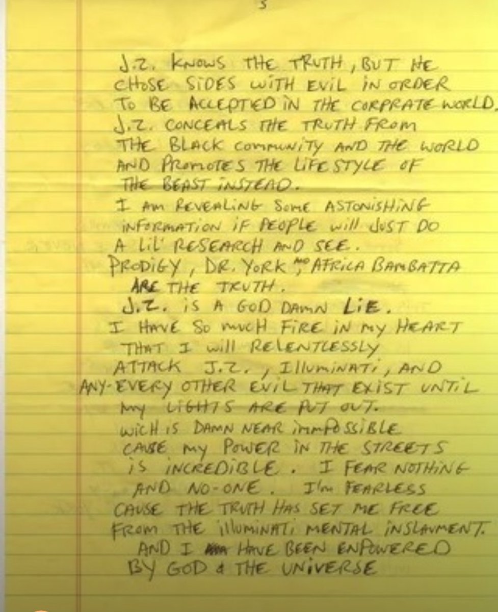 itshellaclassic's tweet photo. Rare handwriting letter from Prodigy of Mobb Deep dissing Jay-Z & The Illuminati
#ripbandannaP #hellaclassic https://t.co/hJEtkO5m38