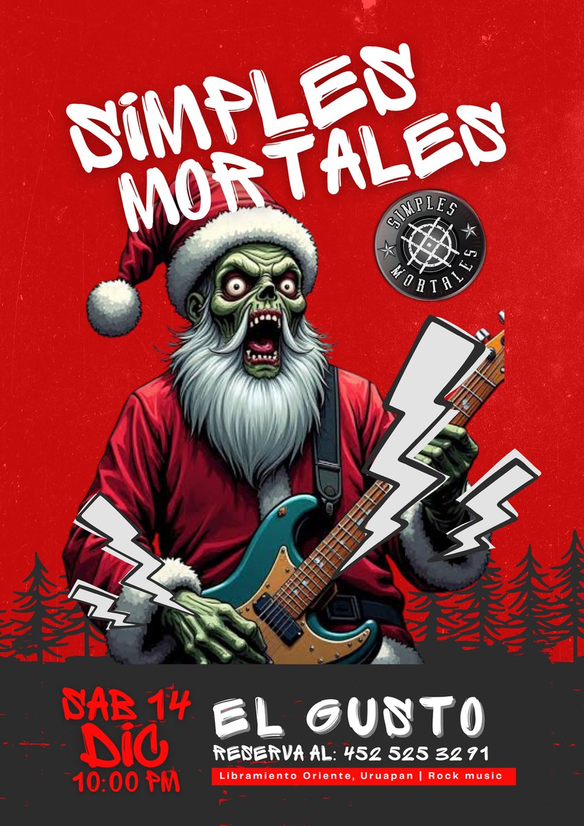 SimplesUruapan's tweet photo. ¡Familia! Los vemos este próximo sábado 14 de Diciembre con nuestros amigos de El Gusto Restobar para ir despidiendo el año con mucho rock 🤟.! 

Reservaciones al: 452 525 32 91 📱

.

#Uruapan #Rock #SimplesMortales #ElGusto https://t.co/O7mG965iGJ