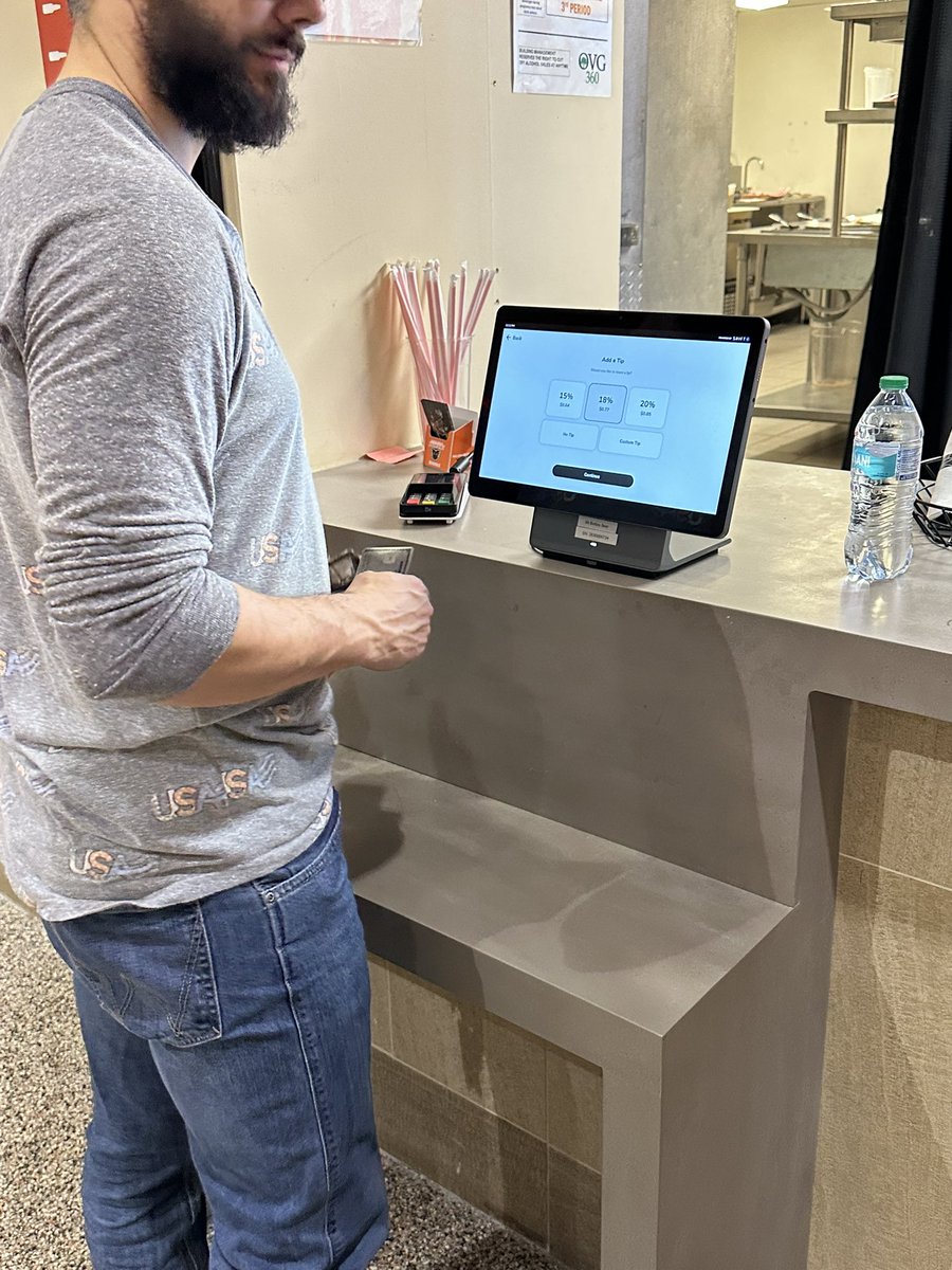Shift4_Enzo's tweet photo. Stop by the PPL center in Allentown PA to place your self serving kiosk orders while watching your Phantoms. @SkyTabPOS @Shift4 #kiosk #Shift4#SkyTab. https://t.co/2Zp9U0Fhf1