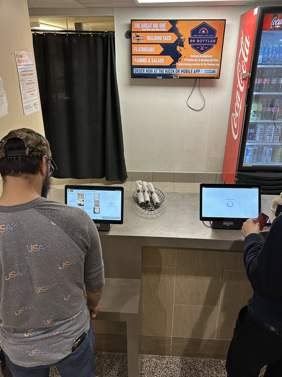 Shift4_Enzo's tweet photo. Stop by the PPL center in Allentown PA to place your self serving kiosk orders while watching your Phantoms. @SkyTabPOS @Shift4 #kiosk #Shift4#SkyTab. https://t.co/2Zp9U0Fhf1