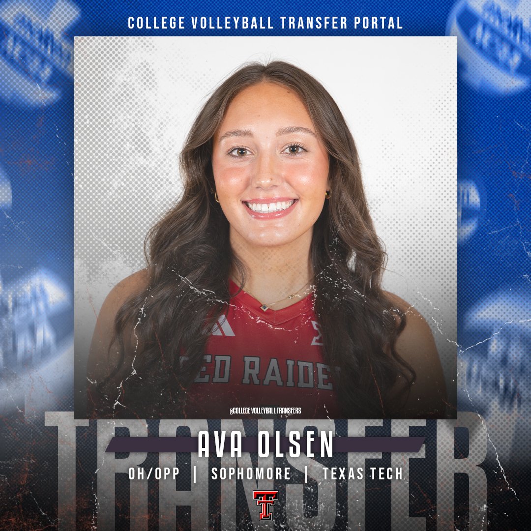 𝗜𝗻 𝗧𝗵𝗲 𝗣𝗼𝗿𝘁𝗮𝗹

✏️: Ava Olsen
🏐: OH/OPP
🎓: Sophomore
📍: Texas Tech
❌: <a href="/AvaOlsen2024/">Ava Olsen</a> 

#CollegeVBTransfers | #NCAAWVB