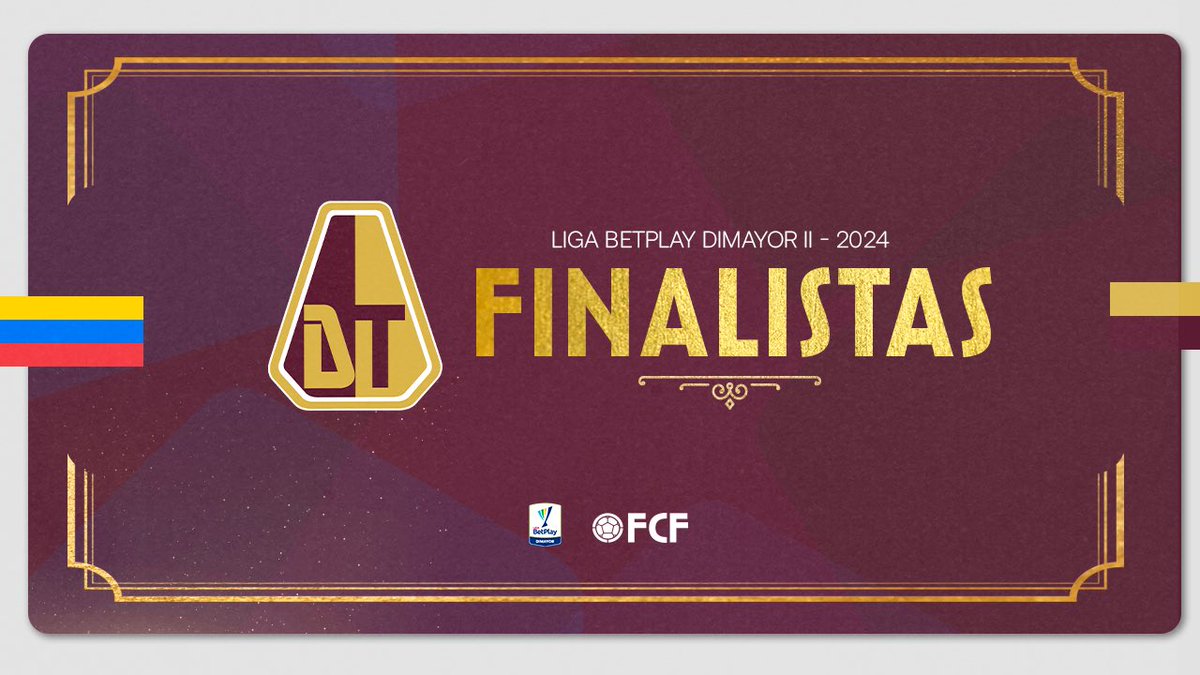 FCF_Oficial's tweet photo. ¡𝑭𝑰𝑵𝑨𝑳𝑰𝑺𝑻𝑨! 

La Federación Colombiana de Fútbol felicita al Deportes Tolima por el paso a la final de la Liga BetPlay DIMAYOR II-2024 

🔗https://t.co/K61tcAmmtU

👏👏👏👏👏👏👏👏 https://t.co/HLlrHVjOw1