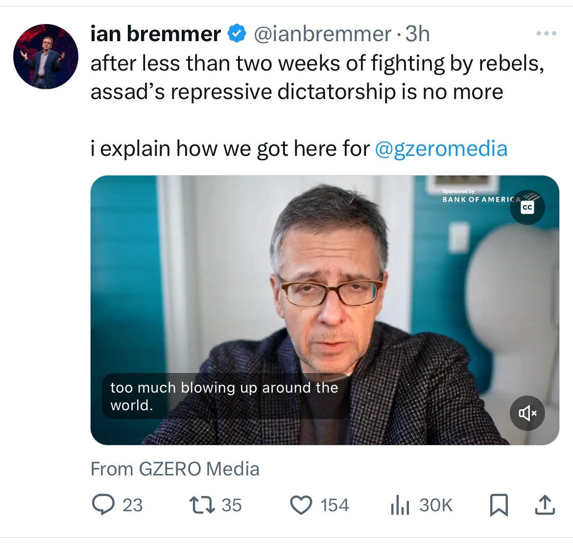 _RichardHall's tweet image. Ian Bremmer two days ago: Assad will not fall.

Ian Bremmer today: Let me explain how we got here.