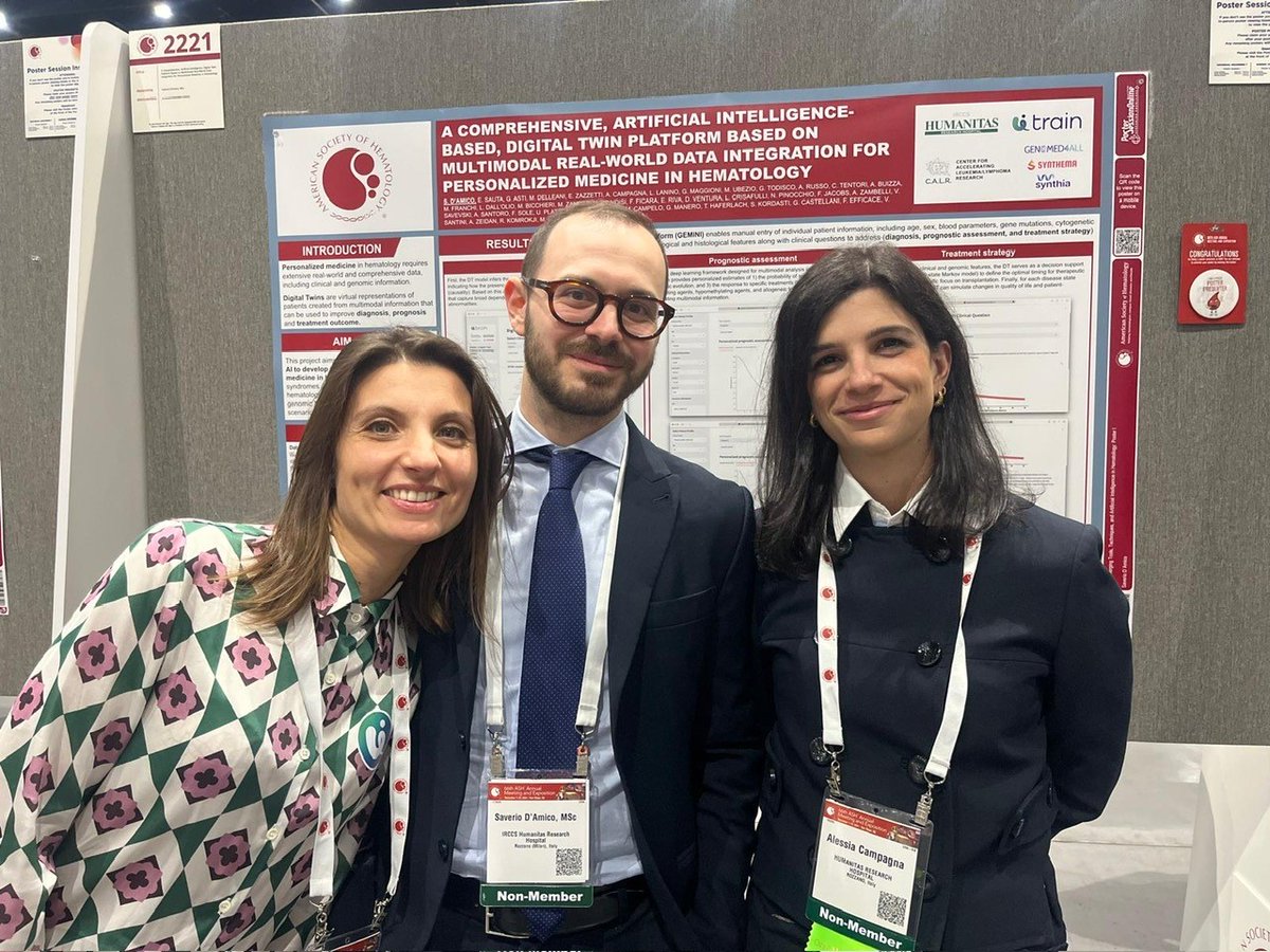 Another abstract by TRAIN-ai.eu presented at the <a href="/ASH_hematology/">ASH</a>  conference : “Generation of Multimodal Longitudinal Synthetic Data By Artificial Intelligence to Improve Personalized Medicine in #Hematology".
Excellent fact -&gt; This impressive work is highlighted in