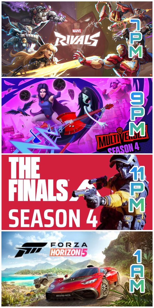 DOH_CHI_'s tweet photo. Starting @ 7 PM EST

Here what we have lined up for tonight's stream, I hope to catch you tonight over

@ https://t.co/GRZVhLRsFU

HOPE TO SEE YOU THERE!

#twitch #twitchcommunity #twitchstreamer #live #fyp #MultiVersus #MarvelRivals #ForzaHorizon5 #THEFINALS https://t.co/MJfafl7hzO