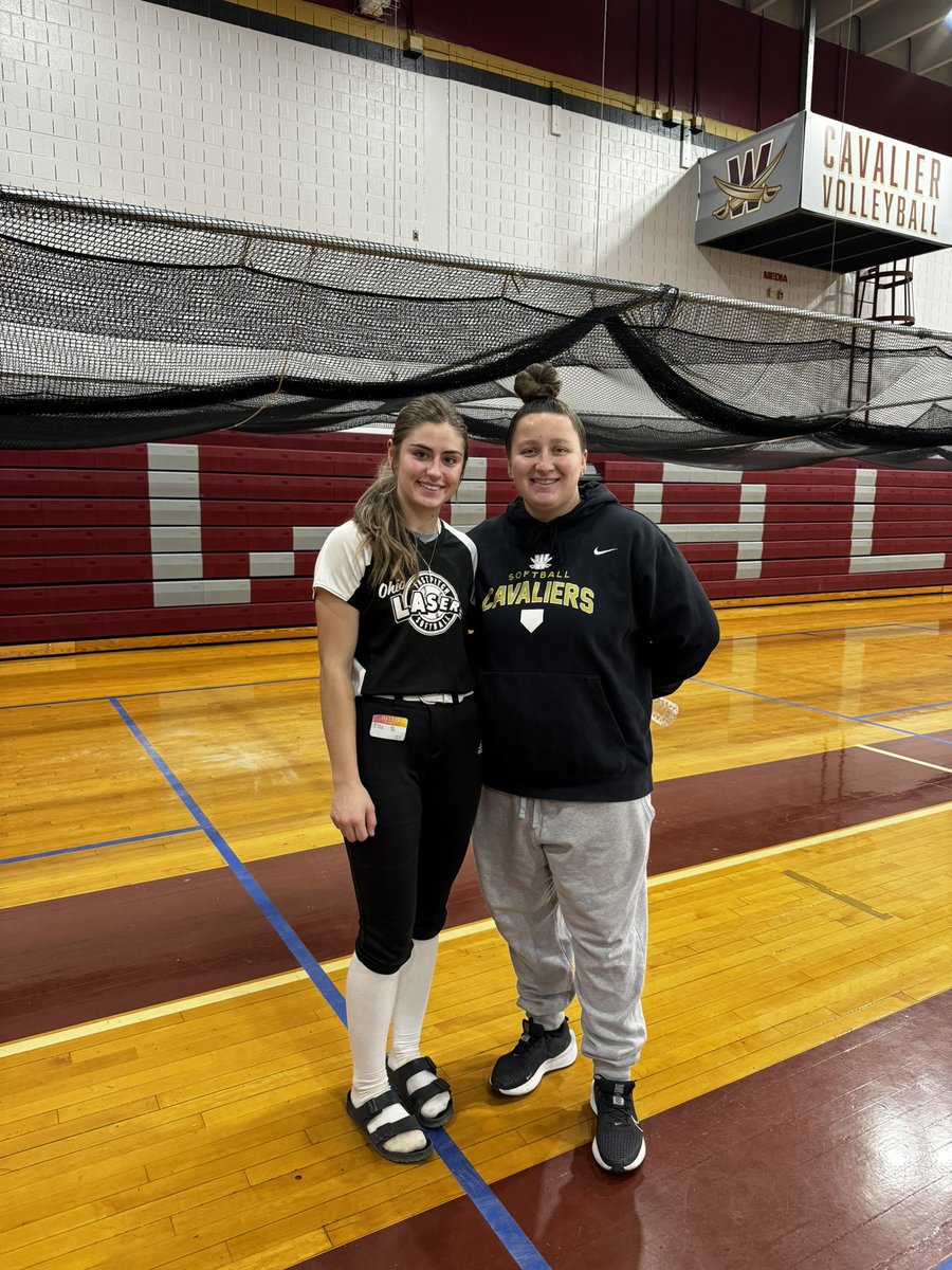 Ella Betts (2027, P/UTL, Barnesville) at Walsh University’s Prospect Clinic!🔥Ella hit .321 this fall, with 14 RBIs and 1 HR. She pitched 35 innings, has wicked movement pitches and throws base runners out at home plate from the middle outfield.🔥 
Thank you coaches! #SwordsUp