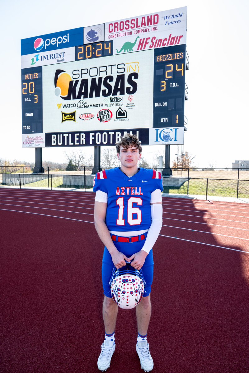 2024 Sports in Kansas 8M-II Offensive Player of the Year

Brandon Schmelzle of Axtell, Sr. QB/ATH

Schmelzle repeats as a player of the year in the class, last year picking up defensive honors as his cousin Eli Broxterman won OPOY honors in 2023. The senior KU signee will go down