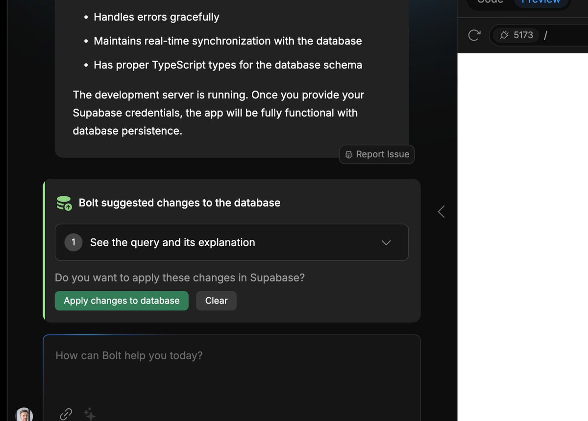 bolt.new tweet media