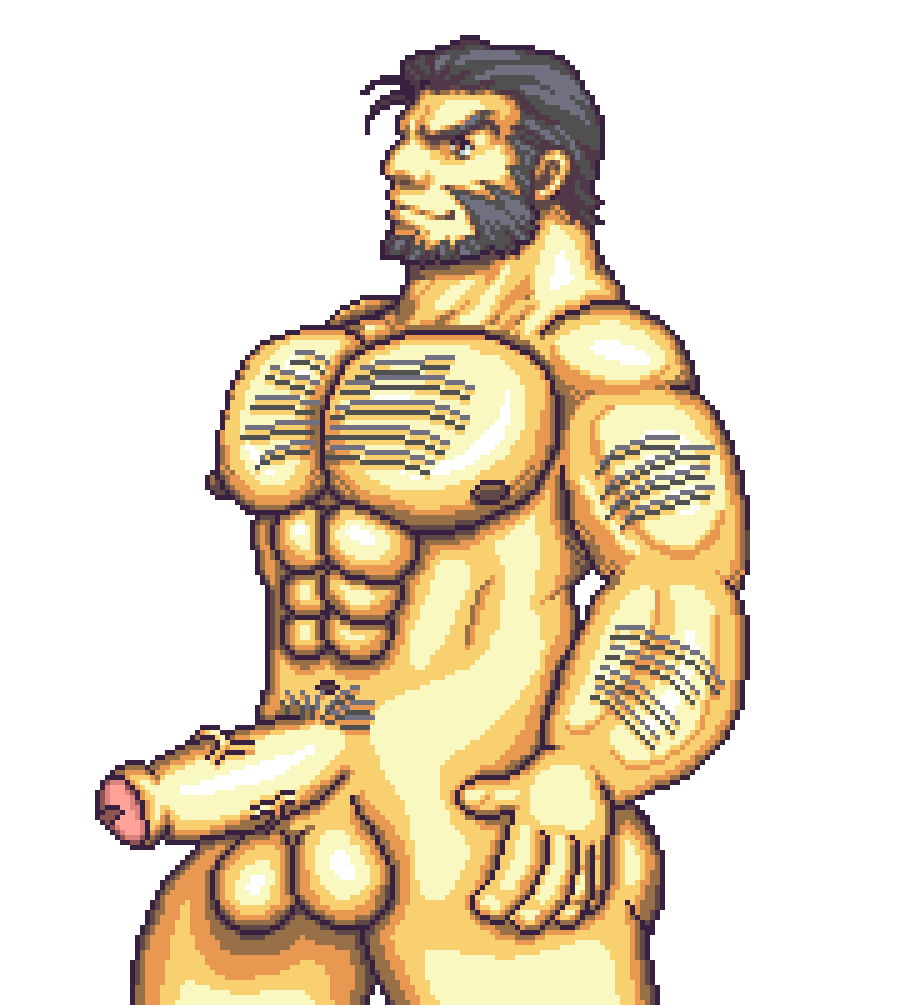 WackyWoof's tweet photo. I was bored and horny, so I tried nsfw pixel art of Garcia,  best dilf of Fire Emblem Sacred Stones (we need more daddy bears like him in FE...🥵) https://t.co/zCThi1eAxE
