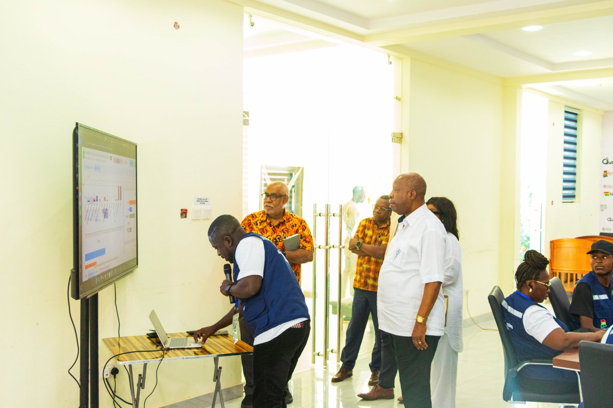 factcheck_ghana's tweet photo. The Election 2024 Media Situation Room has been running since December 4, 2024. The Ghana Fact-Checking Coalition has been monitoring narratives about the election and published several fact-check reports.

The Coalition has also received a number of international election observers including  Representatives from the ECOWAS network of electoral commissions (ECONEC) and Reps from the
 UN Office of the Sahel 
#VerifyElection2024 #VerifyGHElection2024 #GHFactCheckingCoalition #StopDisinformationGH