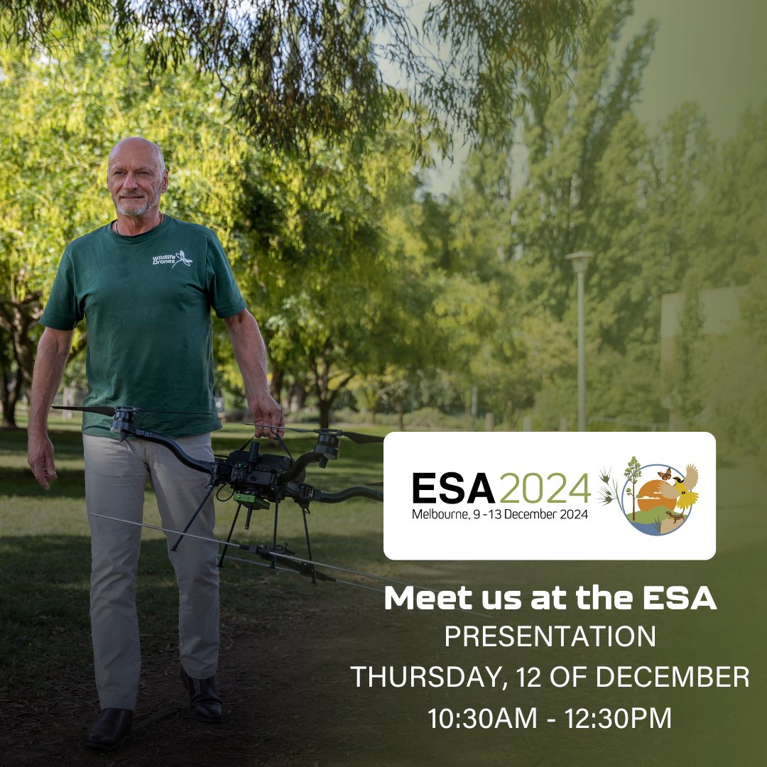 WildlifeDrones1's tweet photo. 🌿 The ESA 2024 Conference Starts Today! Don’t miss our Sales Consultant Paul’s presentation on Thursday, 12th of December, 10:30 am – 12:30 pm! We can’t wait to connect with all of you!
#ESA2024 #WildlifeDrones #radiotelemetry #radiotracking #dronetracking https://t.co/AemtxXlAtu