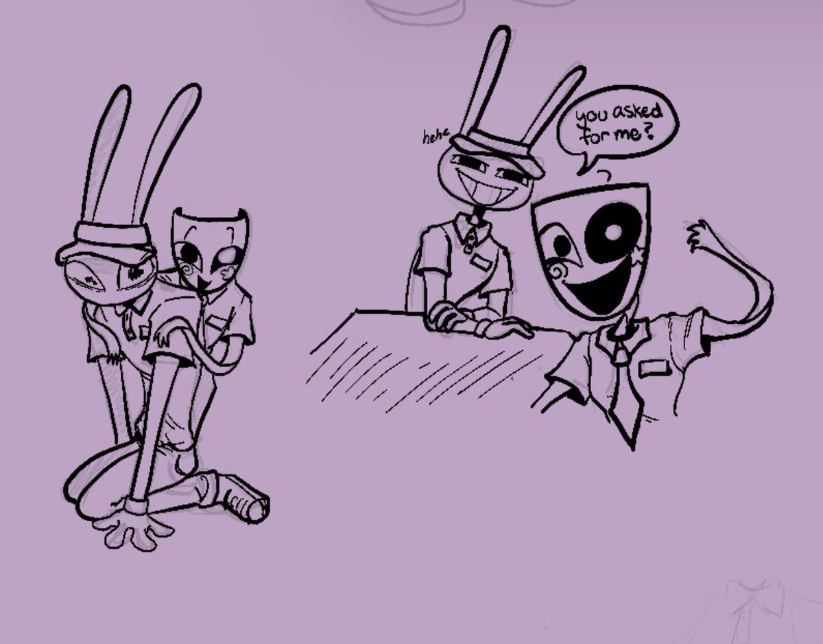 honniemuku's tweet photo. haha ribbun posting but I drew it in 5 minutes because I can’t do art run and they’re all manager gangle
#ribbunweek https://t.co/c4r8KONGSR